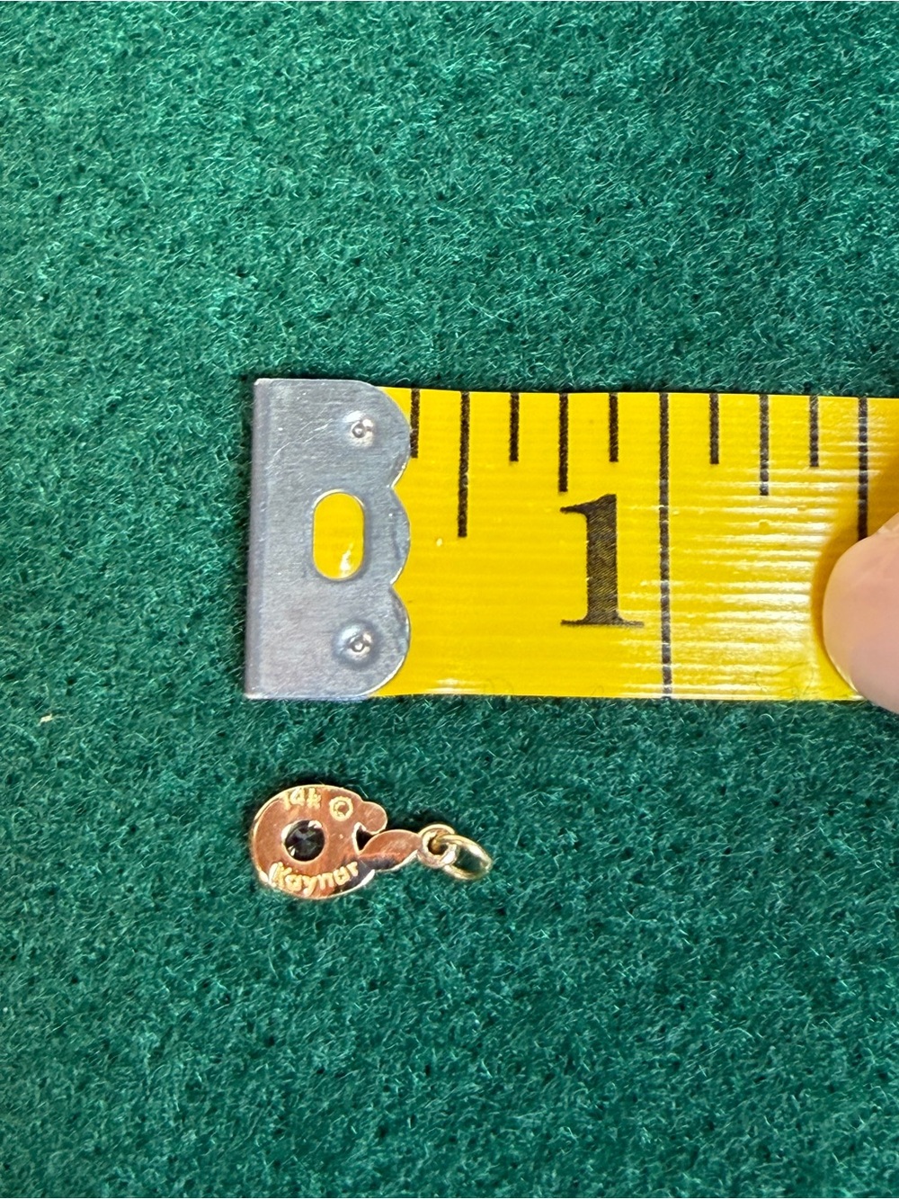 Vintage Kaynar 14K Gold Purple Amethyst Mother Child Charm Pendant - Picture 5 of 6